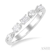 1/2 ctw Mixed Shape Diamond Cut Fashion Band in 14K White Gold